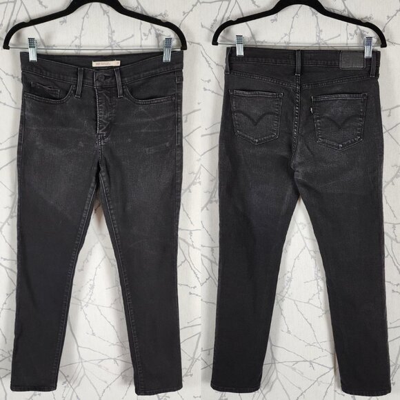 Levi's 312 Black Wash Mid Rise Shaping Slim Jeans - Picture 6 of 6